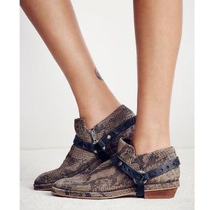 Free People Vicente View Snake Leather Booties